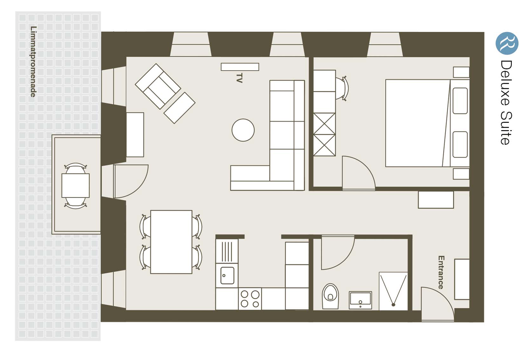  River Residence Deluxe Apartment - Grundriss