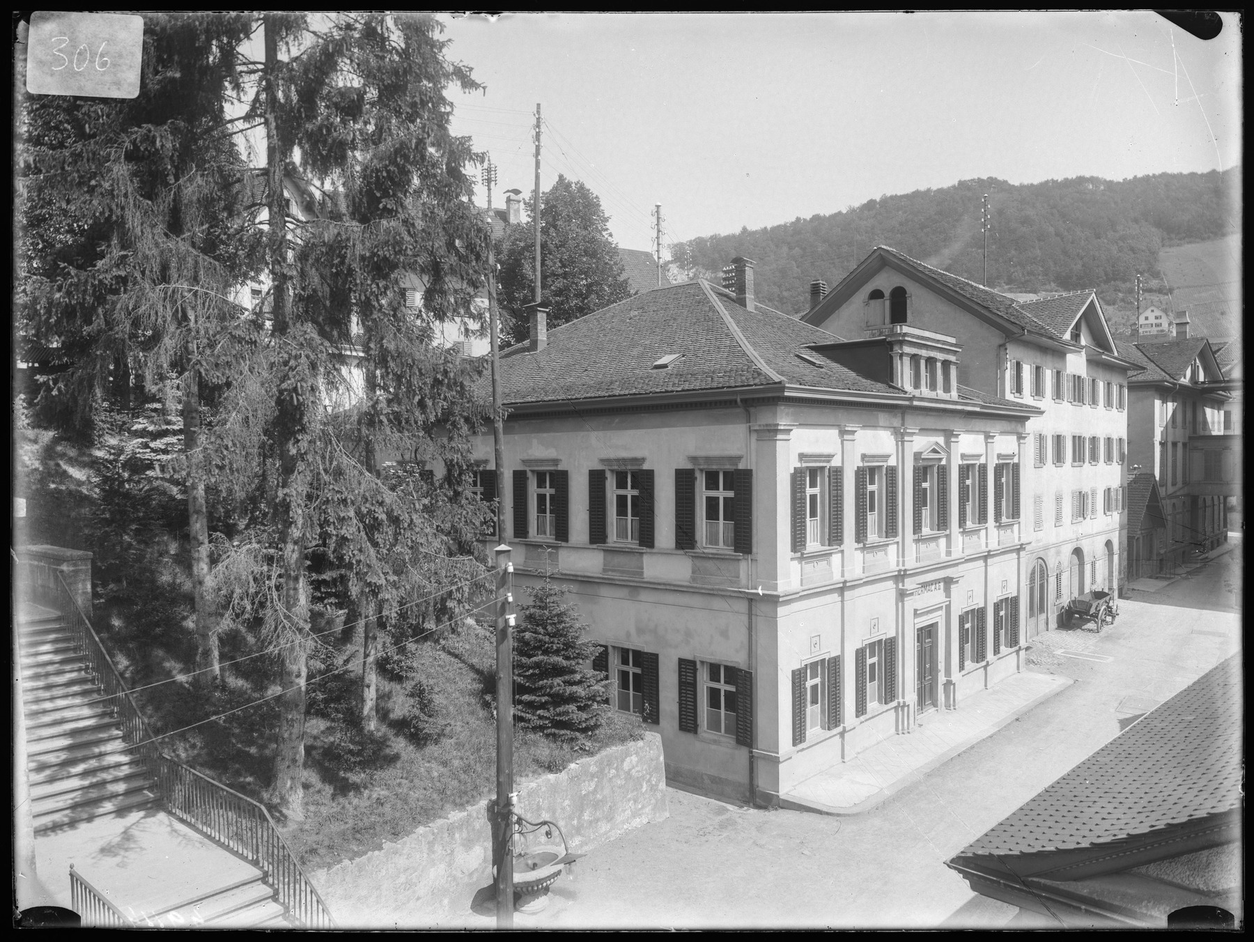 1921 Baden, Limmatpromenade, ehemaliges Armenbad, Thermac AG - Fabrikgebäude